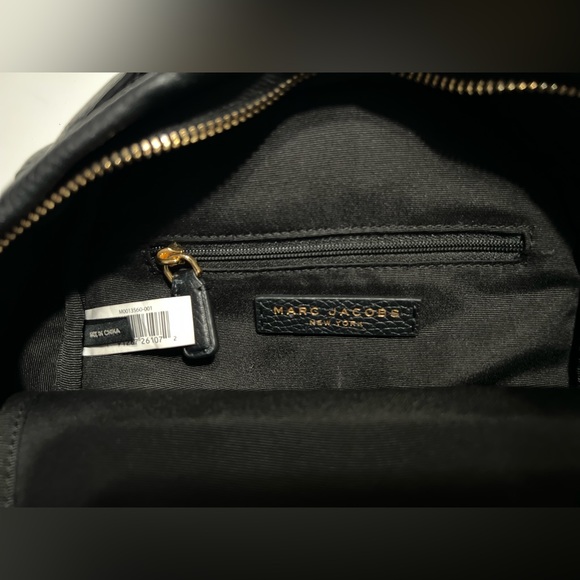 Marc Jacobs Varsity Mini Black Leather Backpack - Picture 2 of 5
